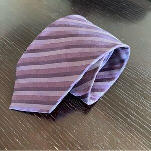 Giorgio Armani Purple and Lavender Striped Tie